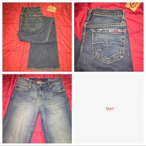 Blue Cult Kate Jeans Flare Mid Rise Sz 26 NWT